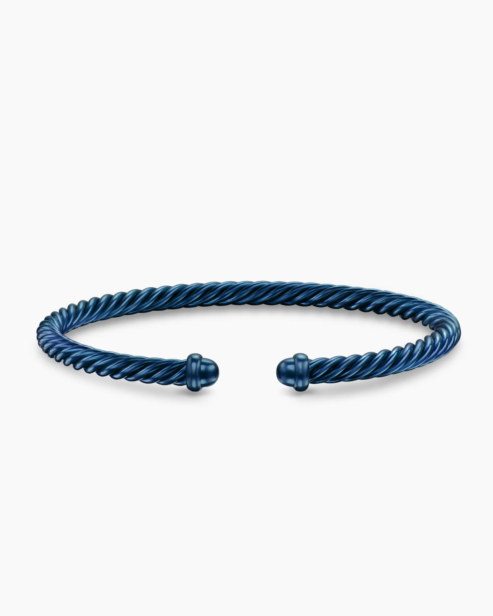 Classic Cable Bracelet Navy Aluminum, 4mm