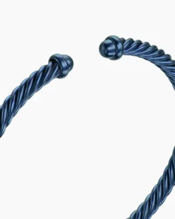 Classic Cable Bracelet Navy Aluminum, 4mm