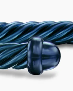 Classic Cable Bracelet Navy Aluminum, 4mm
