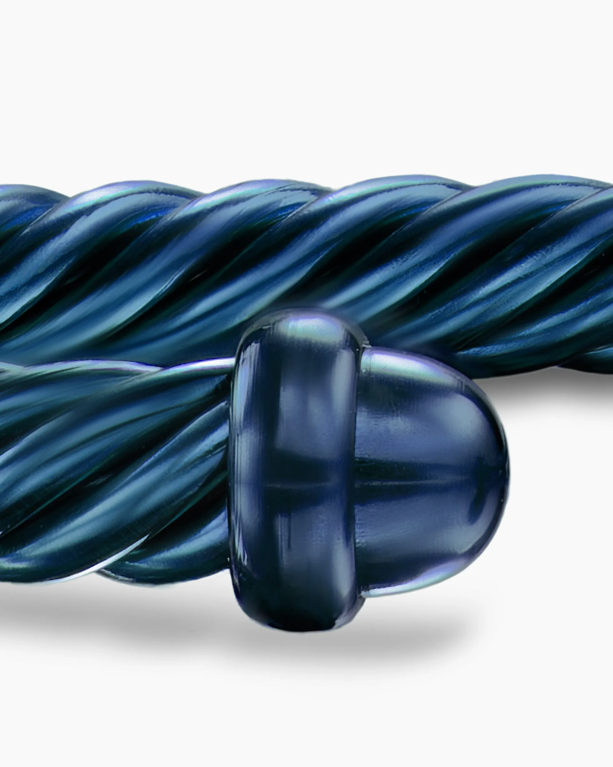 Classic Cable Bracelet Navy Aluminum, 4mm