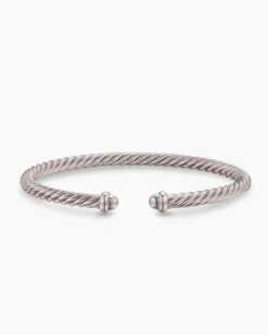 Classic Cable Bracelet Sand Aluminum, 4mm