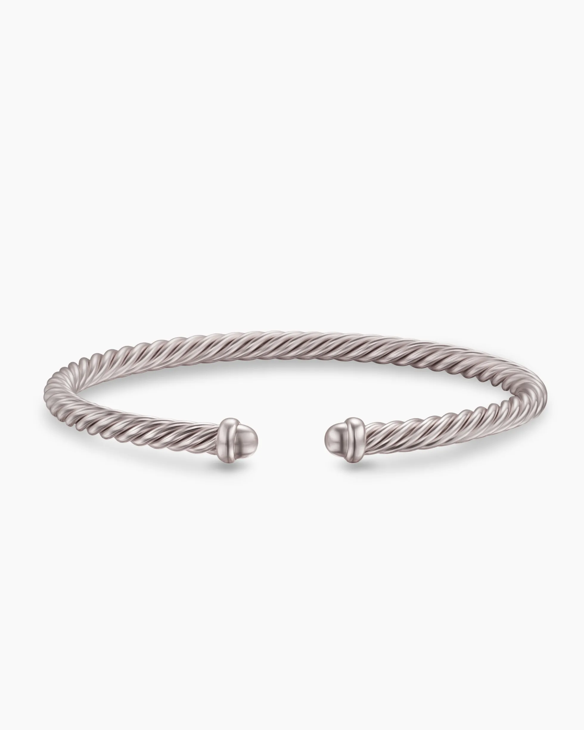 Classic Cable Bracelet Sand Aluminum, 4mm