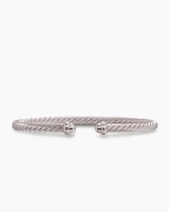Classic Cable Bracelet Sand Aluminum, 4mm