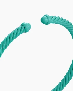 Classic Cable Bracelet Turquoise Aluminum, 4mm