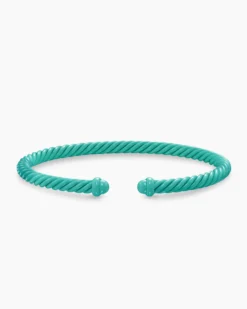 Classic Cable Bracelet Turquoise Aluminum, 4mm