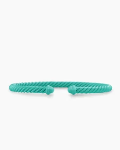 Classic Cable Bracelet Turquoise Aluminum, 4mm