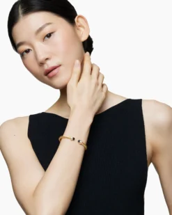 Classic Cablespira® Bracelet 18K Yellow Gold with Black Onyx and Diamonds, 5mm