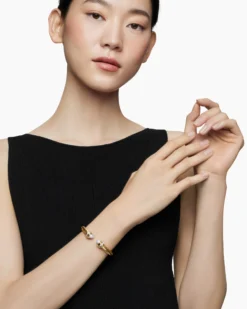 Classic Cablespira® Bracelet 18K Yellow Gold with Diamonds, 7mm
