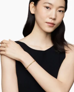 Classic Cablespira® Station Bracelet 18K Yellow Gold with Diamonds, 3mm