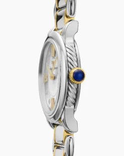Classic Quartz Watch Stainless Steel with 18K Yellow Gold and Diamonds, 30mm