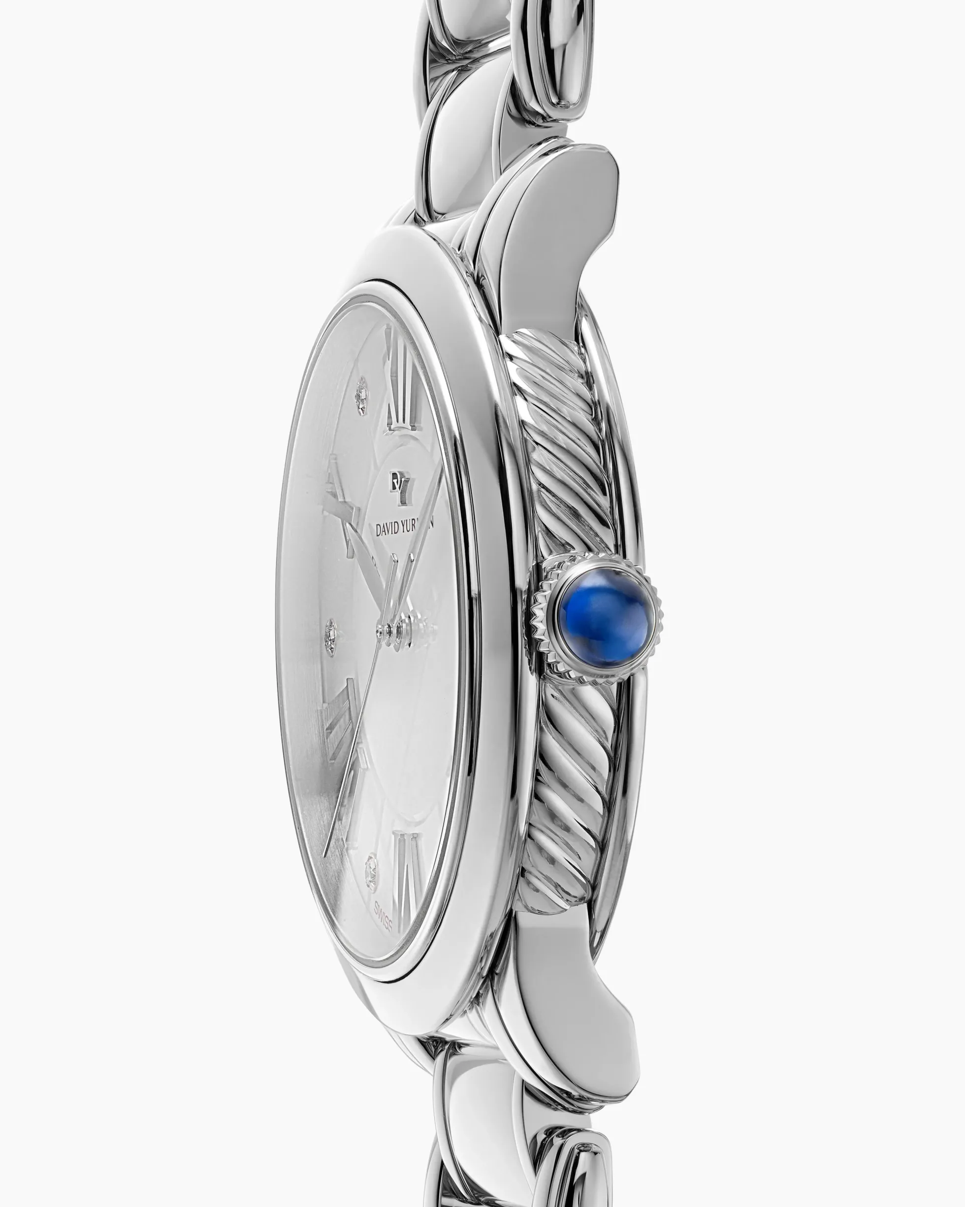 Classic Quartz Watch Stainless Steel with Diamonds, 38mm