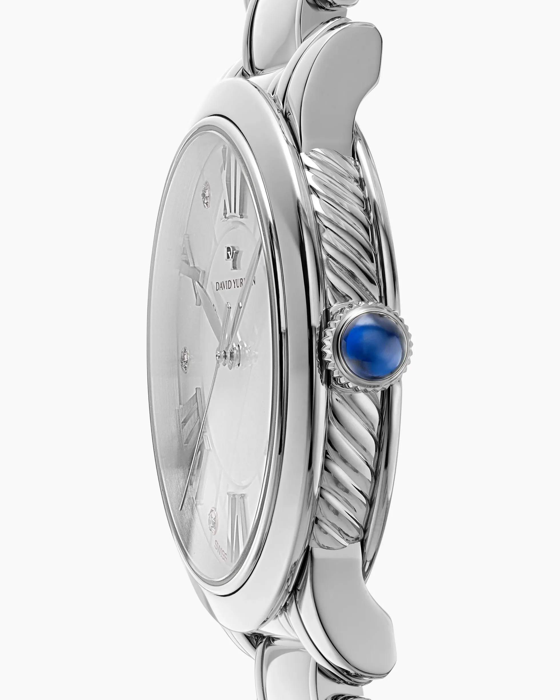 Classic Quartz Watch Stainless Steel with Diamonds, 38mm