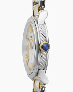 Classic Quartz Watch Stainless Steel with 18K Yellow Gold and Diamonds, 38mm