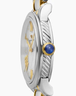 Classic Quartz Watch Stainless Steel with 18K Yellow Gold and Diamonds, 38mm