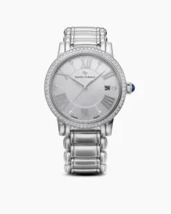 Classic Quartz Watch Stainless Steel with Diamond Bezel, 38mm