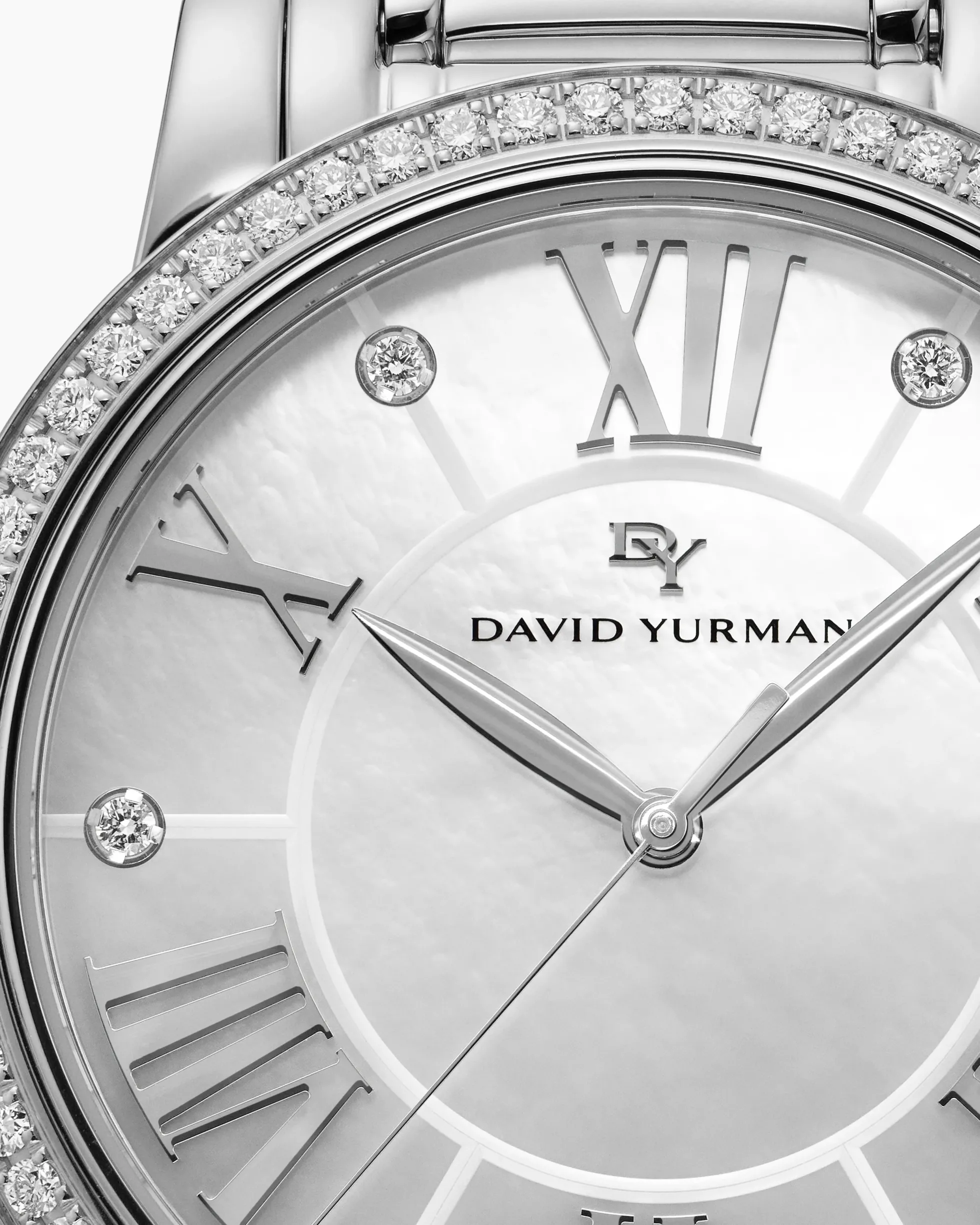 Classic Quartz Watch Stainless Steel with Diamond Bezel, 38mm