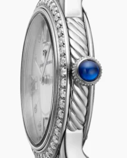 Classic Quartz Watch Stainless Steel with Diamond Bezel, 30mm