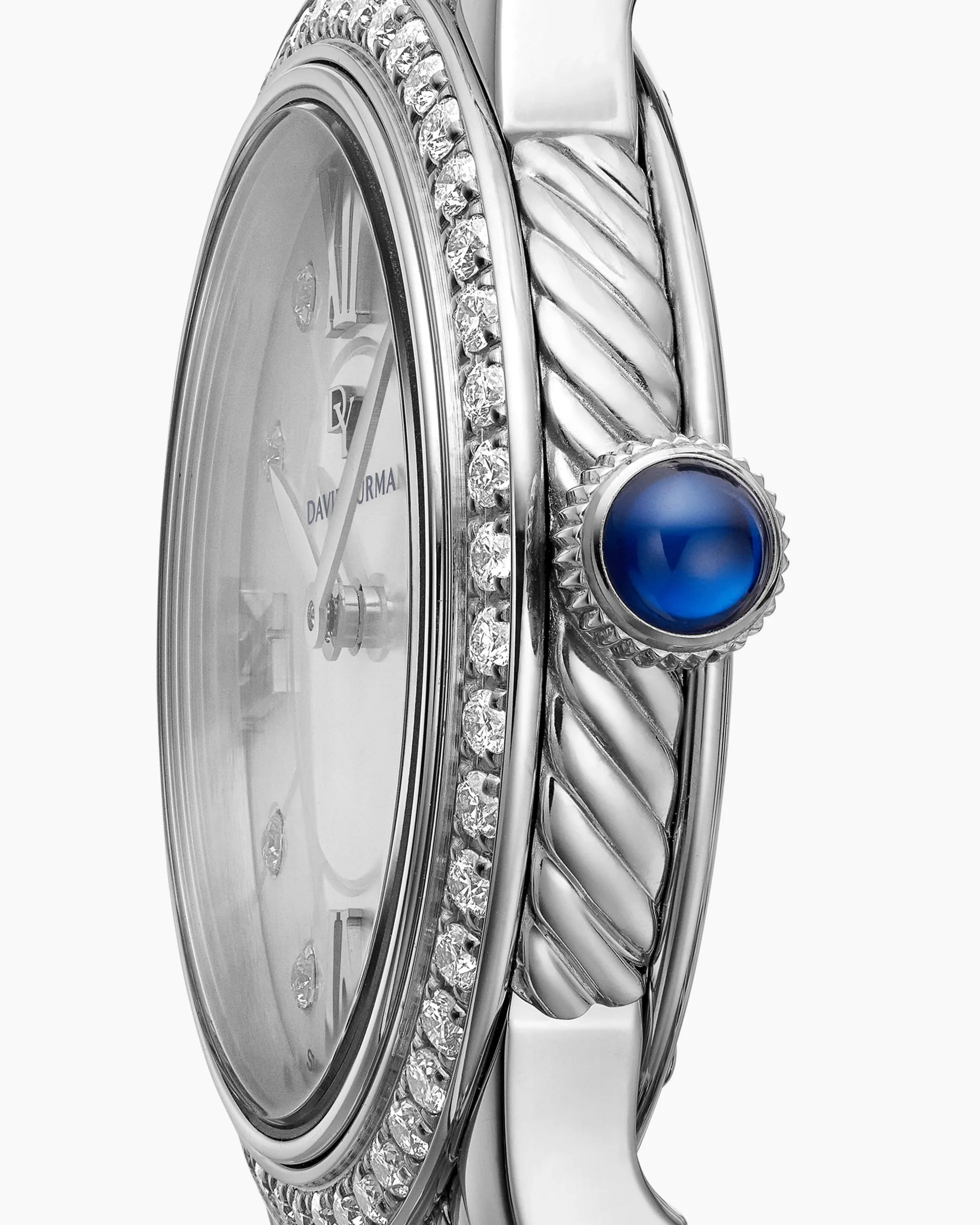 Classic Quartz Watch Stainless Steel with Diamond Bezel, 30mm