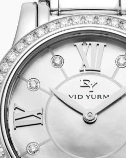 Classic Quartz Watch Stainless Steel with Diamond Bezel, 30mm