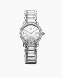 Classic Quartz Watch Stainless Steel with Diamond Bezel, 30mm