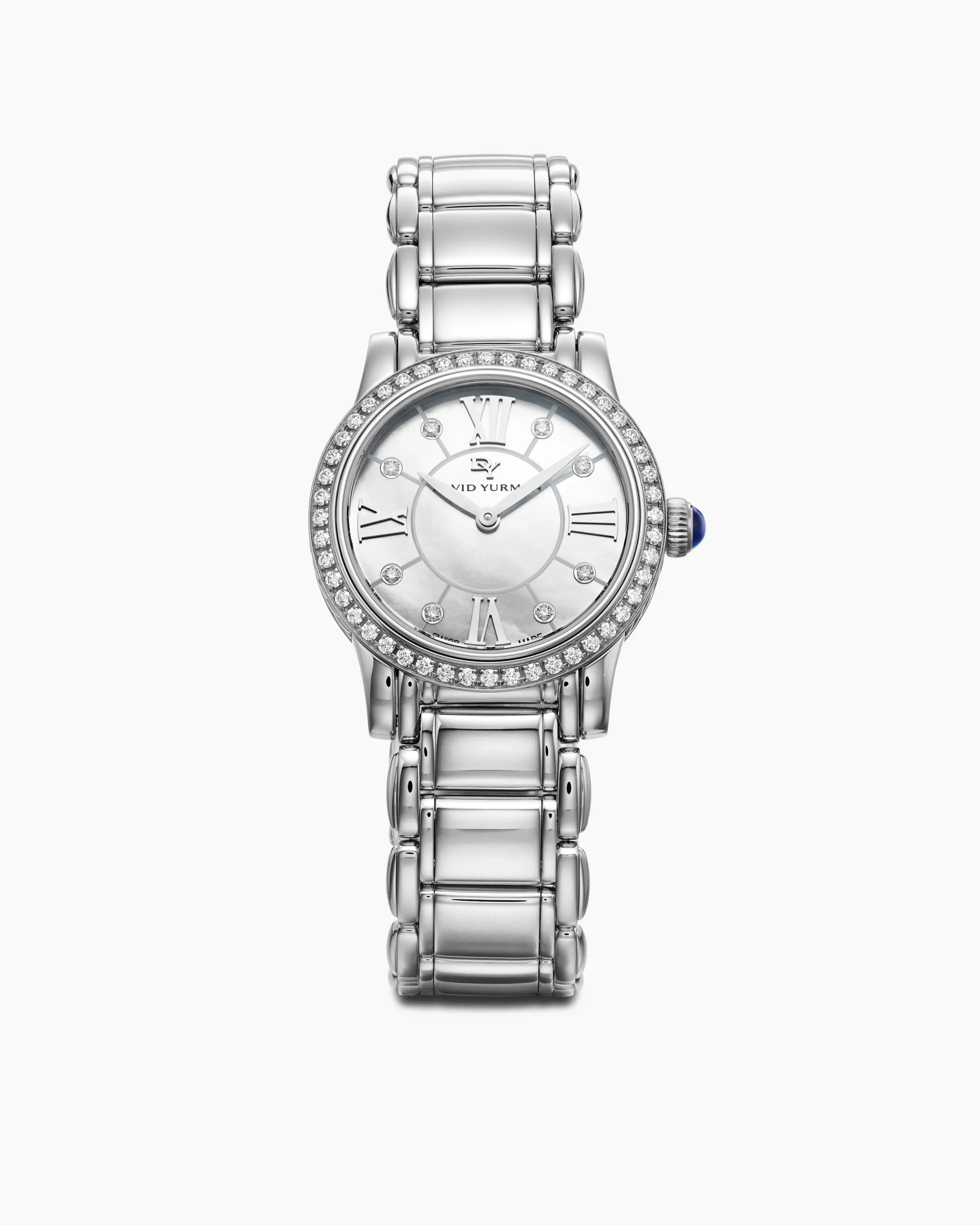 Classic Quartz Watch Stainless Steel with Diamond Bezel, 30mm