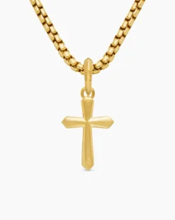 Cross Amulet 18K Yellow Gold, 19mm