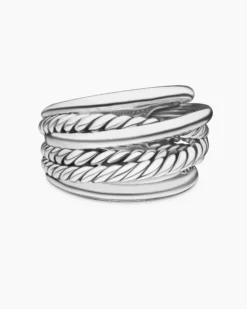 Crossover Ring Sterling Silver, 14.7mm