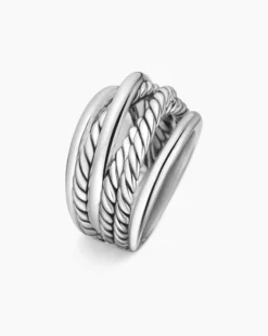 Crossover Ring Sterling Silver, 14.7mm