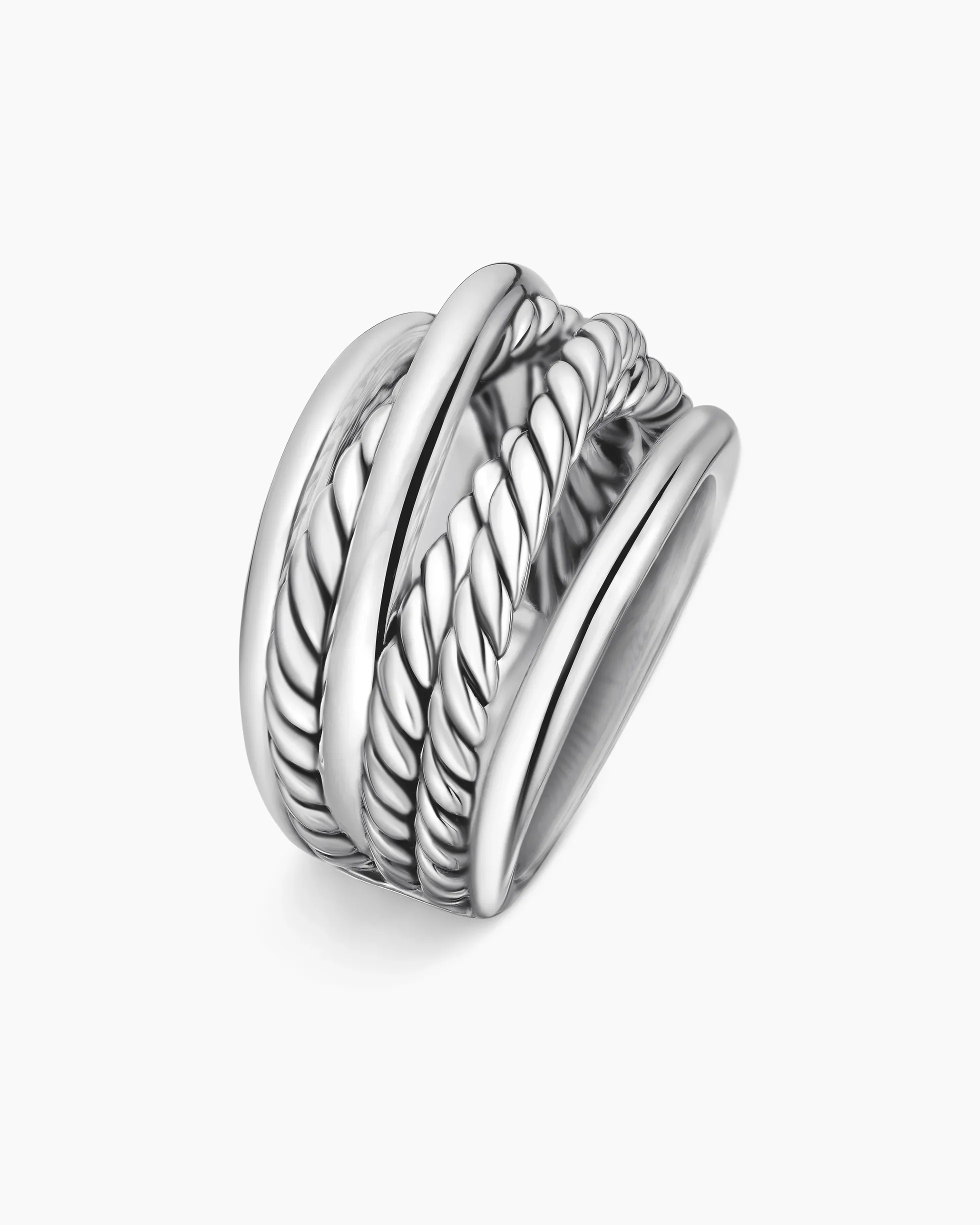 Crossover Ring Sterling Silver, 14.7mm