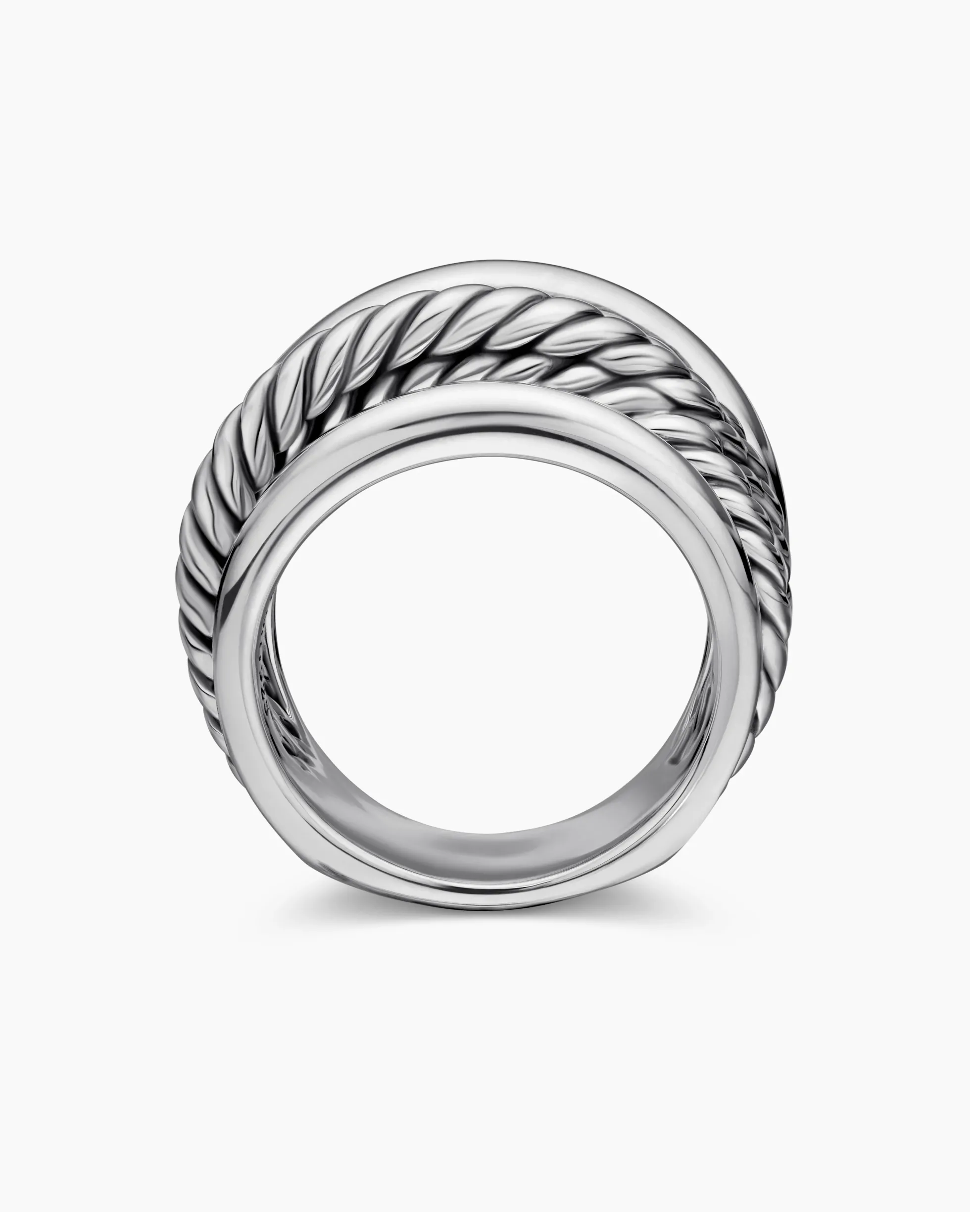 Crossover Ring Sterling Silver, 14.7mm