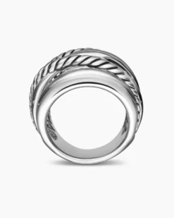 Crossover Ring Sterling Silver, 17mm