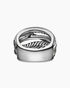 Crossover Ring Sterling Silver, 17mm