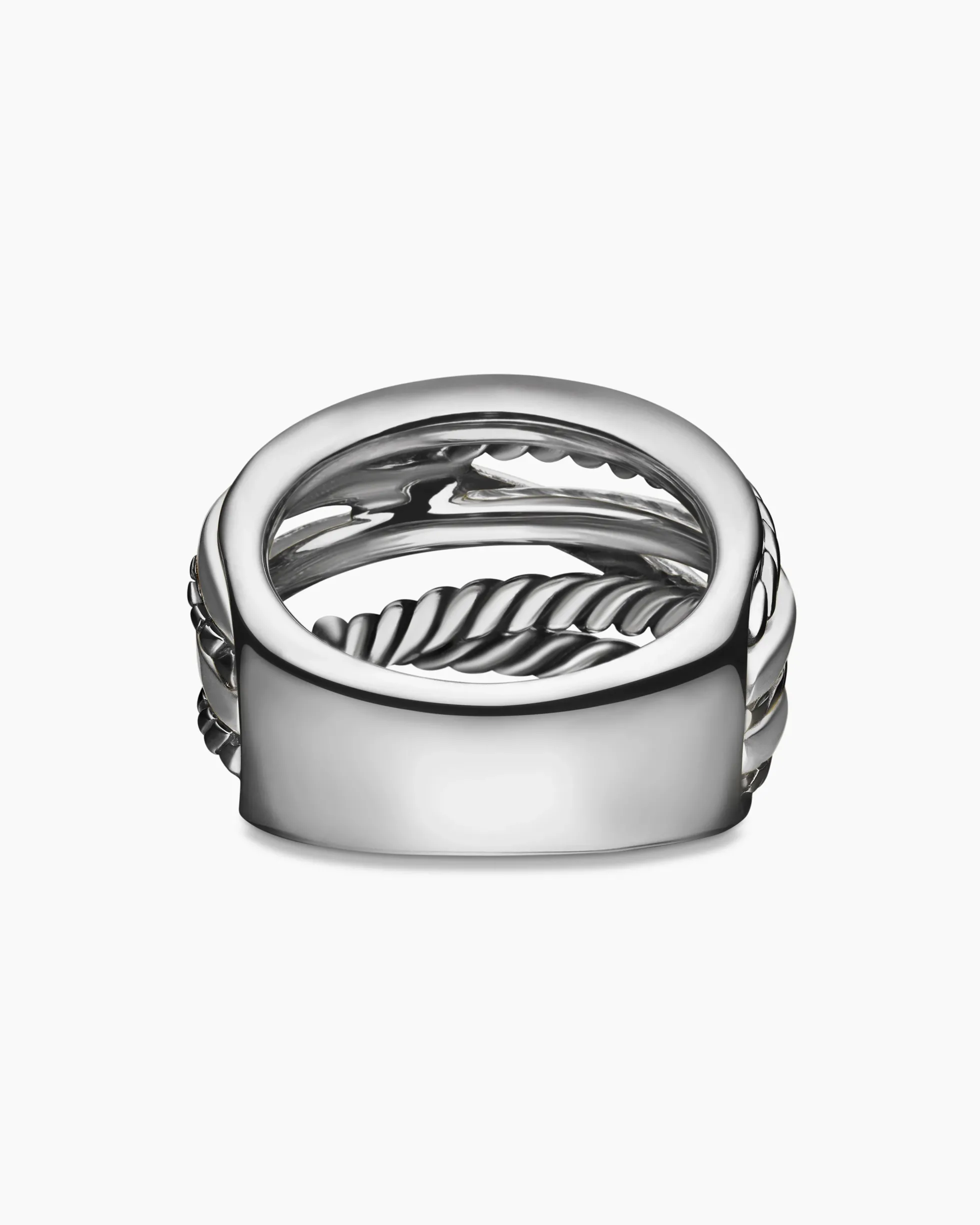 Crossover Ring Sterling Silver, 17mm