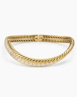 Crossover Trio Collar Necklace 18K Yellow Gold with Diamonds, 16.5mm