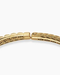 Crossover Trio Collar Necklace 18K Yellow Gold with Diamonds, 16.5mm