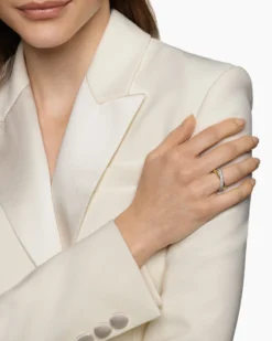 Crossover Two Row Ring 18K Yellow Gold with Diamonds, 7.4mm