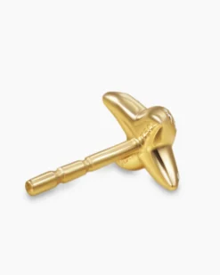 Crossover X Stud Earrings 18K Yellow Gold with Diamonds, 6mm