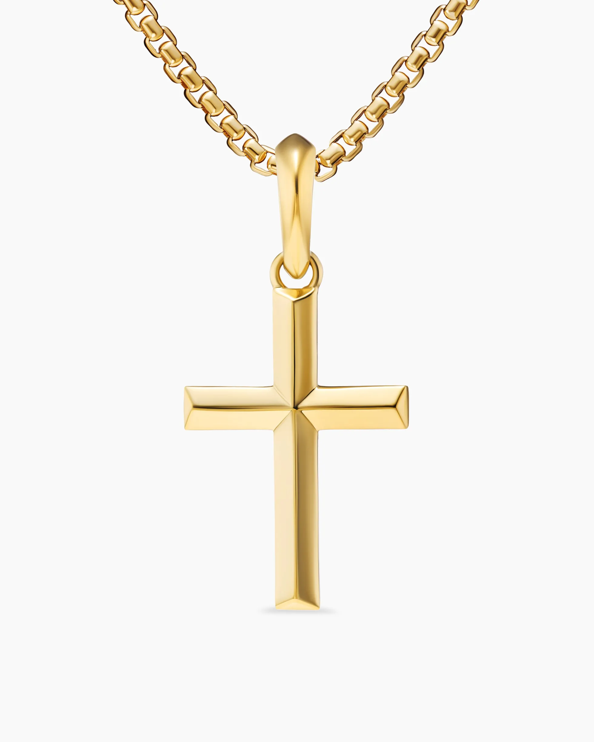 Cross Pendant 18K Yellow Gold, 24mm