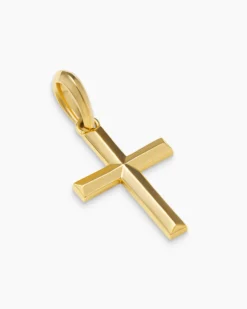 Cross Pendant 18K Yellow Gold, 24mm
