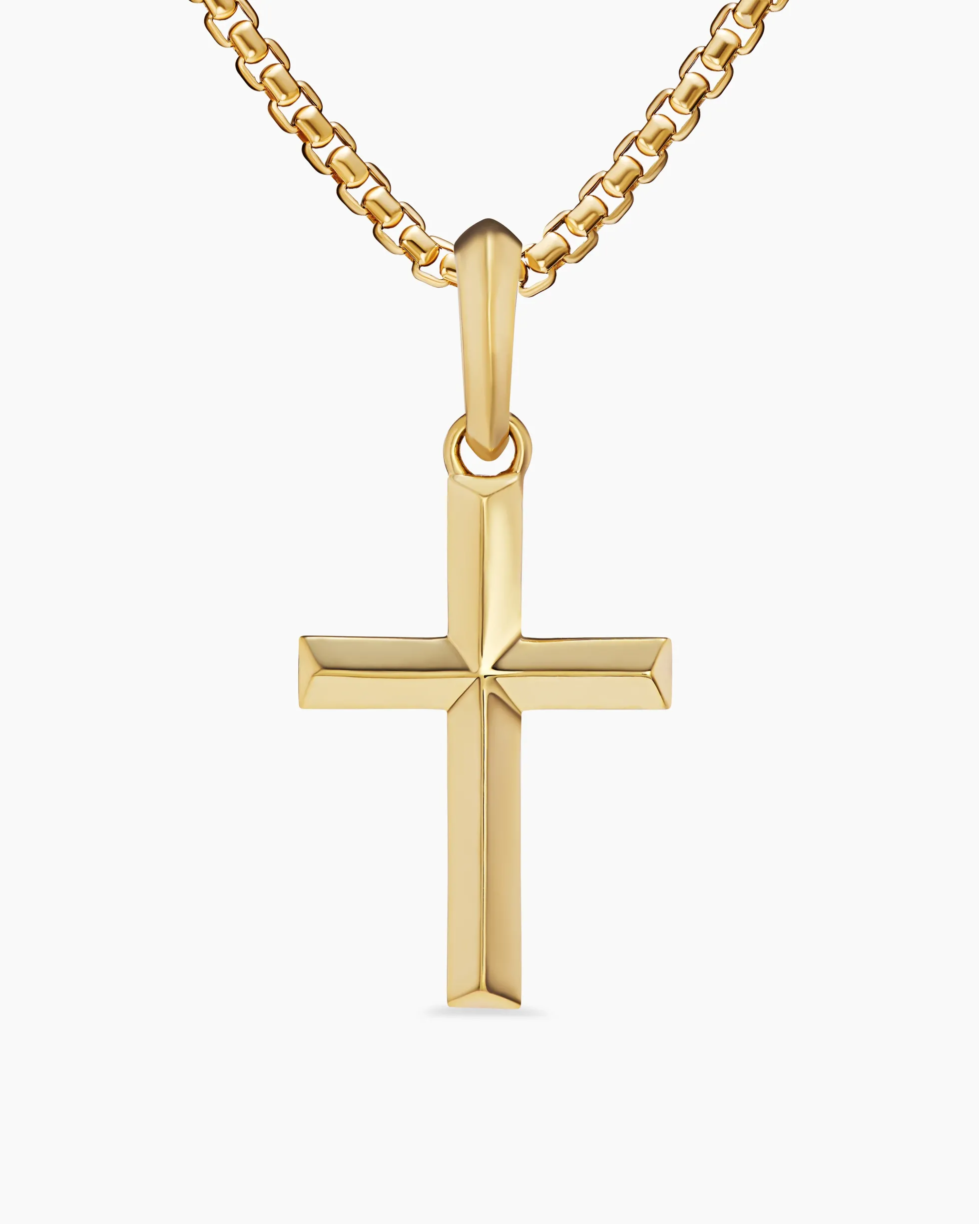 Cross Pendant 18K Yellow Gold, 24mm
