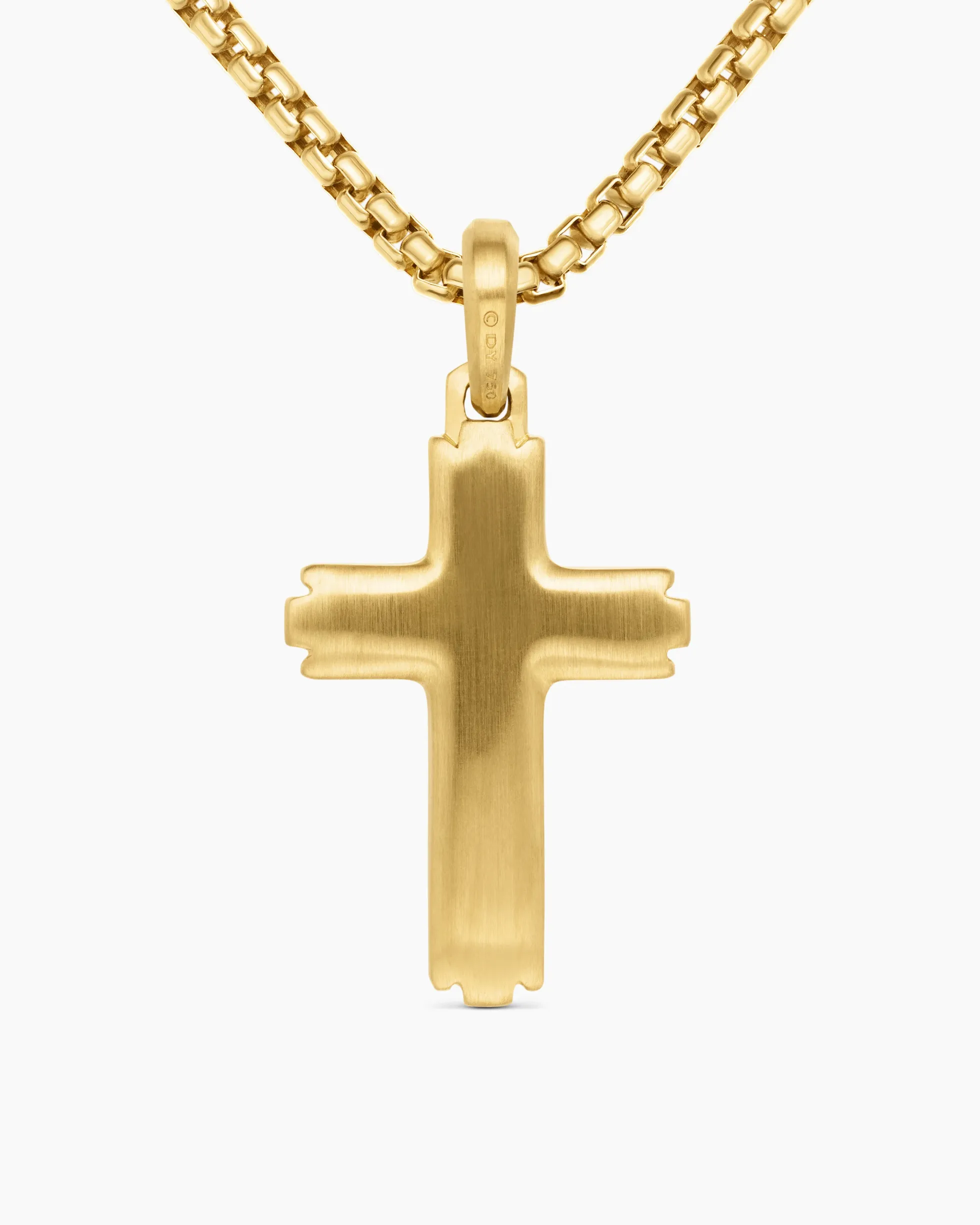 Cross Pendant 18K Yellow Gold with Diamonds, 34mm