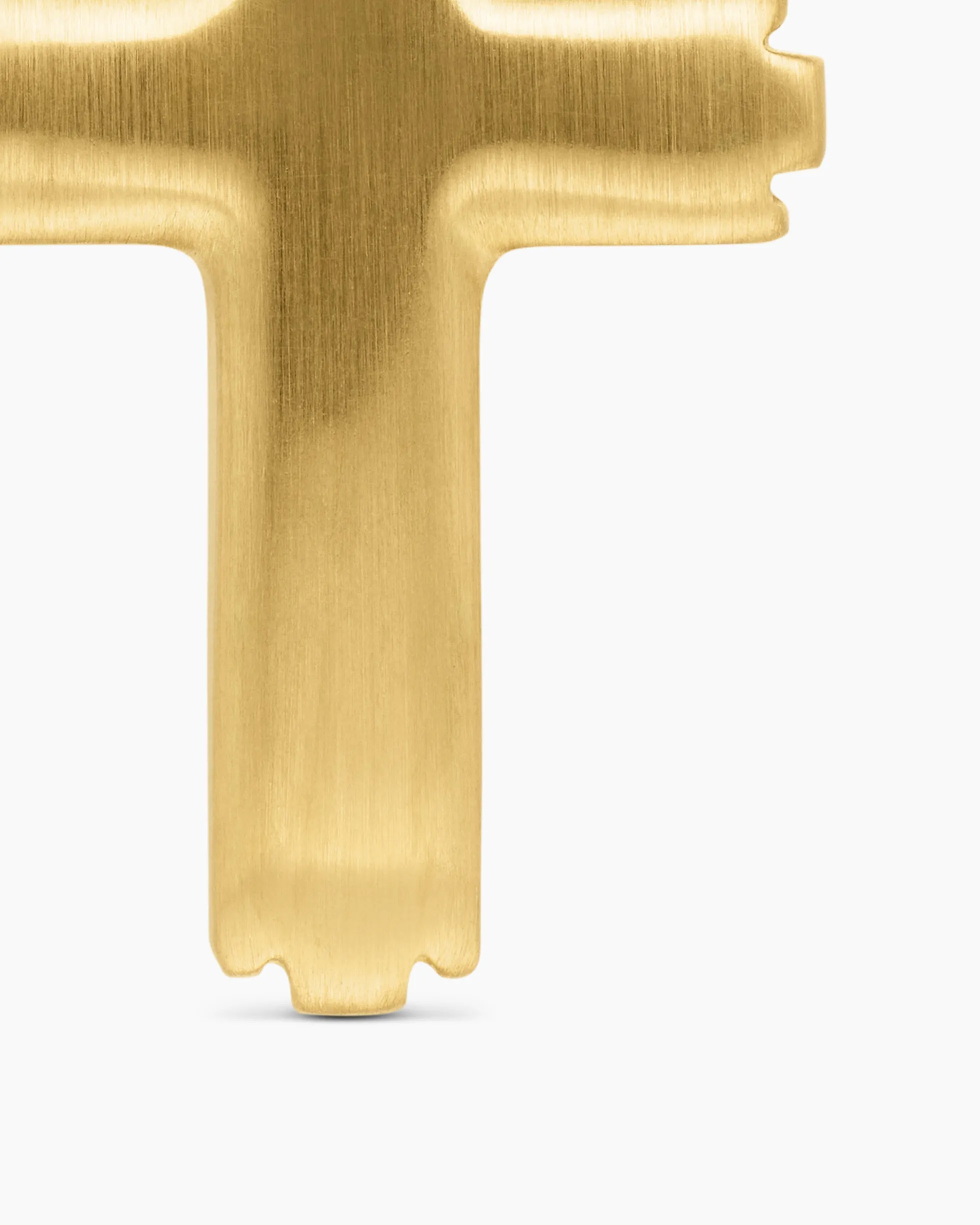 Cross Pendant 18K Yellow Gold with Diamonds, 34mm