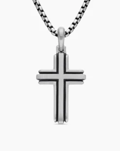Cross Pendant Sterling Silver, 34mm