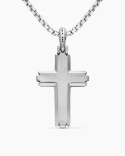 Cross Pendant Sterling Silver, 34mm