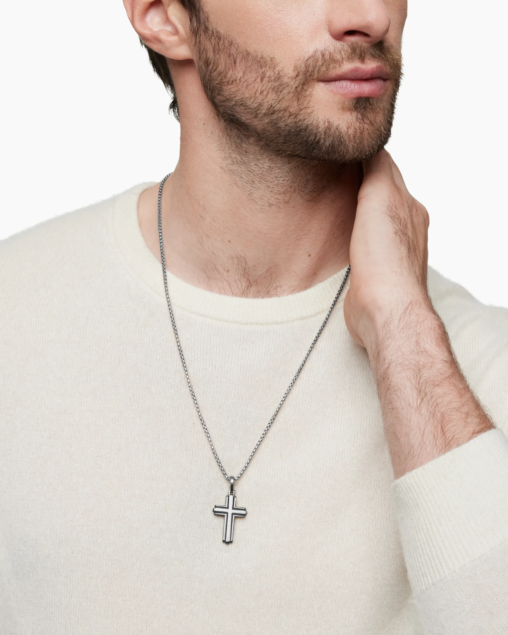 Cross Pendant Sterling Silver, 34mm