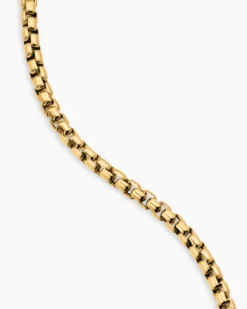 Cross Station Necklace 18K Yellow Gold, 3.4mm