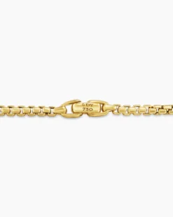 Cross Station Necklace 18K Yellow Gold with Diamonds, 3.4mm