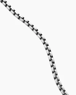 Cross Station Necklace Sterling Silver with Black Diamonds, 3.4mm