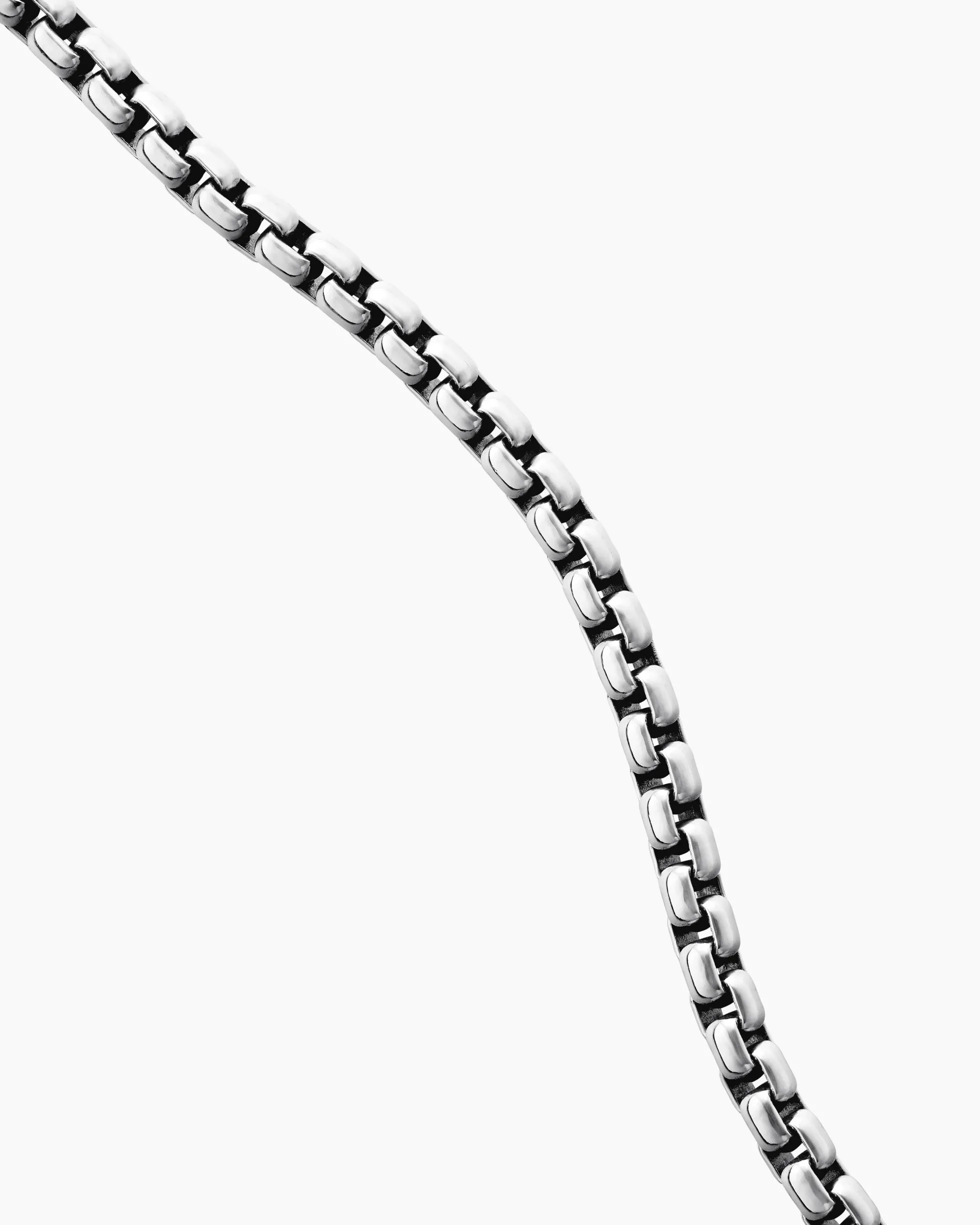Cross Station Necklace Sterling Silver with Black Diamonds, 3.4mm