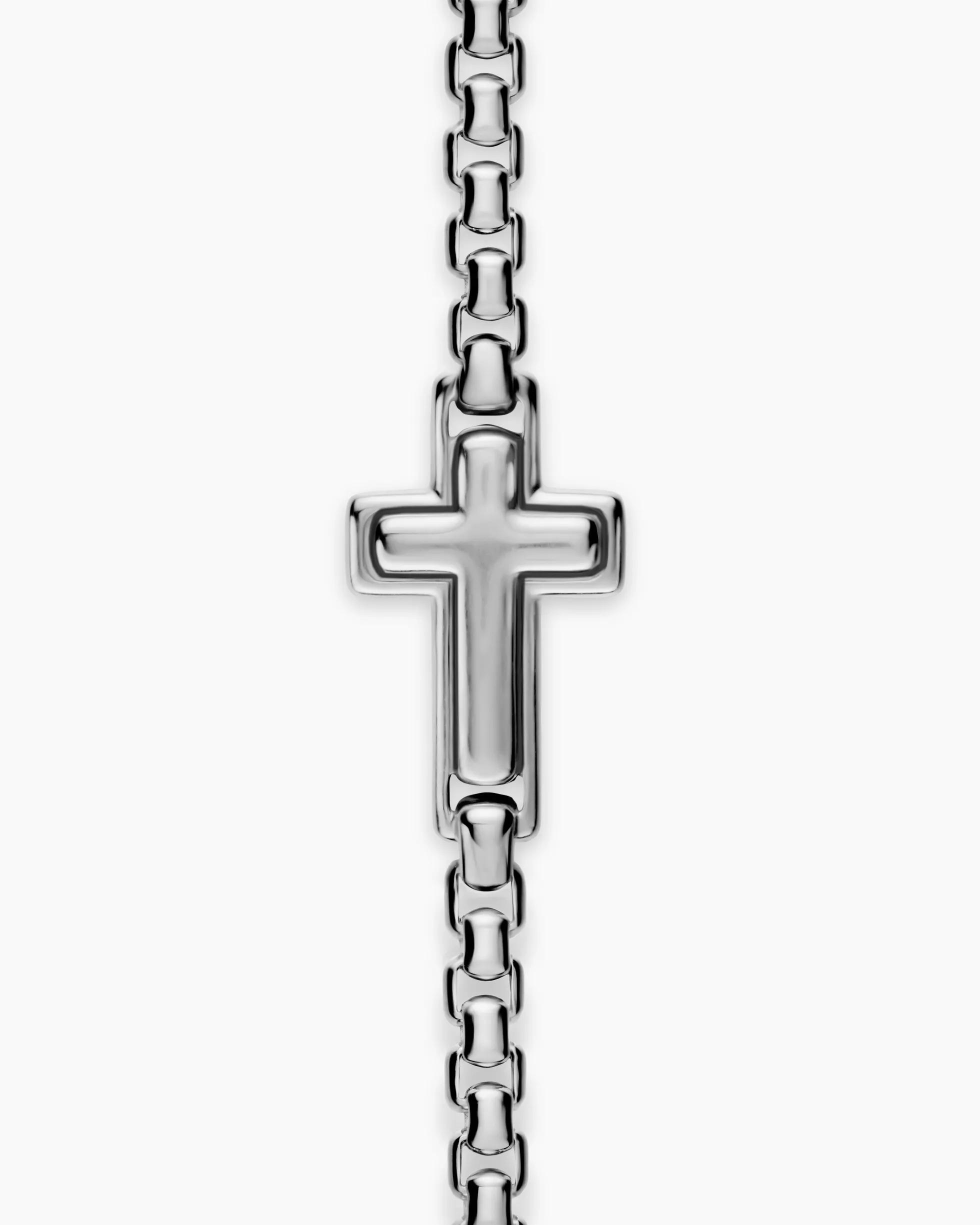 Cross Station Necklace Sterling Silver, 3.6mm